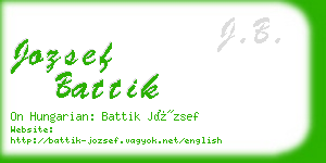 jozsef battik business card